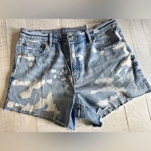American Eagle Outfitters Blue Tie-Dye Denim Shorts